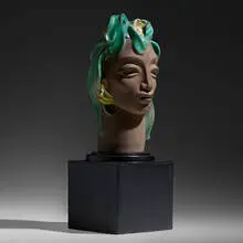 Edris Eckhardt, Earth, c. 1939, glazed earthenware, painted wood