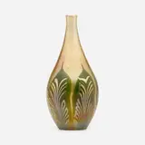 Early vase by Tiffany Studios, c. 1893, hand-blown Favrile glass, sold Sep 2022