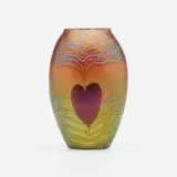 Loetz, Phänomen Hearts vase (Gre 3/492), c. 1903, hand-blown glass