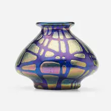Pampas vase by Loetz, c. 1899, hand-blown glass, sold Sep 2022