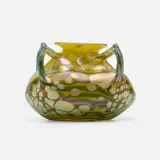 Loetz, Cytisus vase with handles, c. 1902, hand-blown glass