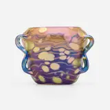 Loetz, Cytisus vase with handles, c. 1902, hand-blown glass