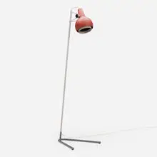 Floor lamp, model NX29 by Louis Christiaan Kalff, c. 1950, lacquered steel and aluminum, plastic, sold Jun 2025
