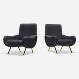 Marco Zanuso, Lady lounge chairs, pair