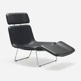 Erwan Bouroullec, SG/4T Spring lounge chair, 2000, leather, stainless steel