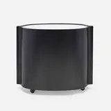 Eugenio Gerli, Bar, model B106, 1966, lacquered oak plywood, laminate, matte chrome-plated steel