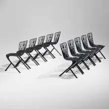 Sir David Adjaye, Washington Skeleton chairs, set of ten, 2013, enameled aluminum