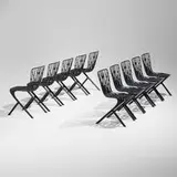 Sir David Adjaye, Washington Skeleton chairs, set of ten, 2013, enameled aluminum