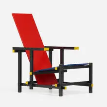 Gerrit Rietveld, Red Blue chair, lacquered wood