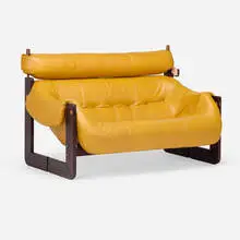 Percival Lafer, Sofa, model MP-97, c. 1965, leather upholstery, rosewood
