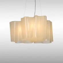 Michele de Lucchi, Logico ceiling lamp, 2001, cased glass, aluminum, steel wire