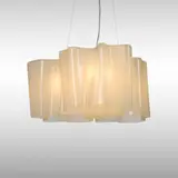 Michele de Lucchi, Logico ceiling lamp, 2001, cased glass, aluminum, steel wire