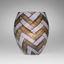 Ercole Barovier, A Spina vase, glass tesserae edged in amethyst