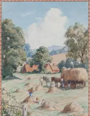 Haymaking by Margaret Tarrant, sold Jun 2017