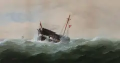 Shipping in Rough Seas by Charles Taylor, a pair (2), sold Jun 2017