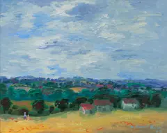 William Drummond Bone Arsa Rsw, Figures in a meadow