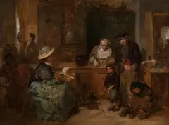 From Hand to Mouth by Thomas Faed Ra Hrsa, oil on canvas, offered Jun 2017