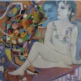 Pasquale Monaco, Nude Beauty, Oil on canvas, signed lr rt