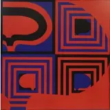 Jesse Reichek, Untitled (Red, Blue & Black), 1971, Lithograph in colors