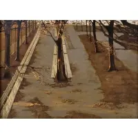 Malcolm N Mackenzie, Riverside (NYC), Oil on board
