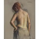 Ray Edward Goodbred, Untitled, Nude, watercolor signed upper rt