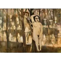 Mark Tochilkin, Adam and Eve, Oil on canvas
