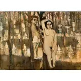 Mark Tochilkin, Adam and Eve, Oil on canvas