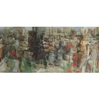 Anthony Toney, Overlooking Lower Manhattan, Oil on canvas, signed and dated 61