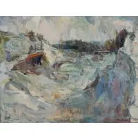 Anthony Toney, Reservoir, Oil on canvas signed and dated 61