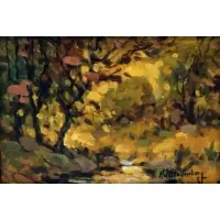 Hans John Stoltenberg, Fall landscape, Oil painting