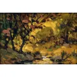 Hans John Stoltenberg, Fall landscape, Oil painting