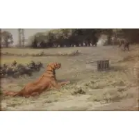 Maud Earl, Visiting the Coops –Ilchester Retriever, Print