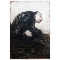 Anton Christian, Untitled, Mixed media painting on paper