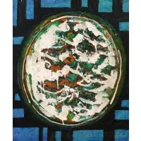Irving Lehman, Untitled, Oil on board with heavy impasto, unsigned