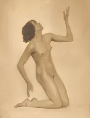 Trude Fleischmann, Aktstudie der Tänzerin Claire Bauroff, Wien, 1925, Vintage. Silbergelatineabzug, getont