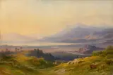 Carl Morgenstern, Blick auf Chiavenna am Comer See, Öl auf Leinwand
