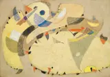 Max Ackermann, Ohne Titel, 1956, Mischtechnik auf Holz