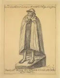 Ernst Barlach, Vom Werk der Sohlen, Um 1910, Kohle auf leichtem chamoisfarbenen Karton