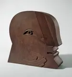 Horst Antes, Kopf, 1987, Stahl mit Rost-Patina. Höhe: 45 cm (17 ¾ in.)