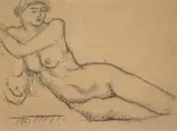 Aristide Maillol, Liegender aufgestützter Akt