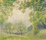Charles Johann Palmié, Sommerlandschaft, 1907, Öl auf Leinwand