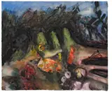 Blumen im Garten (Gelting) by Klaus Fußmann, 1983, Aquarell und Tuschpinsel auf Velin, sold Jun 2010