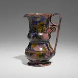 Exceptional pitcher by George E. Ohr, 1897-1900, glazed earthenware, sold Sep 2022