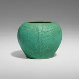 Dragonfly vase by Albert R. Valentien for Valentien Pottery, glazed earthenware, sold Sep 2022