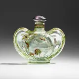 Émile Gallé, Early perfume bottle with flowers and damselflies