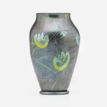 Vase by Tiffany Studios, c. 1919, hand-blown Favrile glass, sold Sep 2022