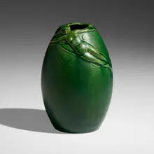 Denver Pottery, Rare Denaura figural vase, c. 1903, glazed earthenware