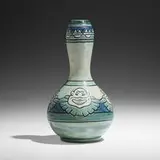 Rare and Early Carnival vase by Louise LeBoeuf for Newcomb College Pottery, 1902, glazed and carved earthenware, sold Sep 2022