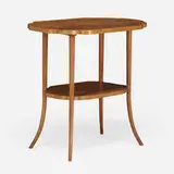 Marquetry serving table by Émile Gallé, c. 1900, beech, bird's-eye maple, sycamore, mixed wood inlay, sold Sep 2022