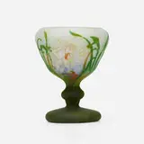 Daum, Coupe with daffodils, c. 1900, acid-etched, padded, and wheel-carved cameo glass